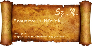 Szauervein Márk névjegykártya